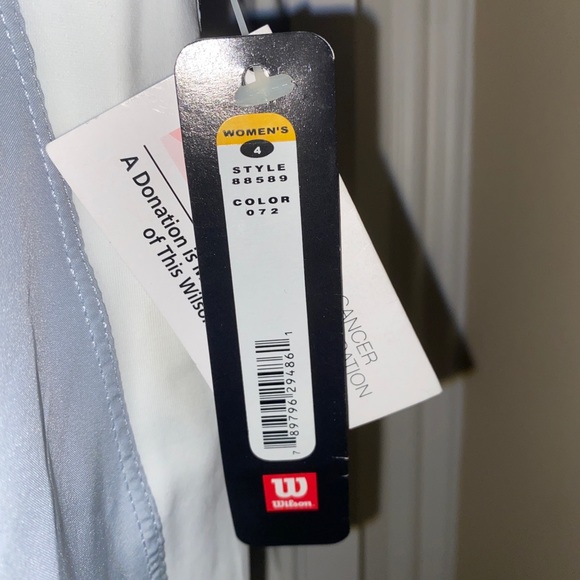 NWT Wilson Hyper-tek gray and white tennis skirt size 4 - Picture 5 of 5